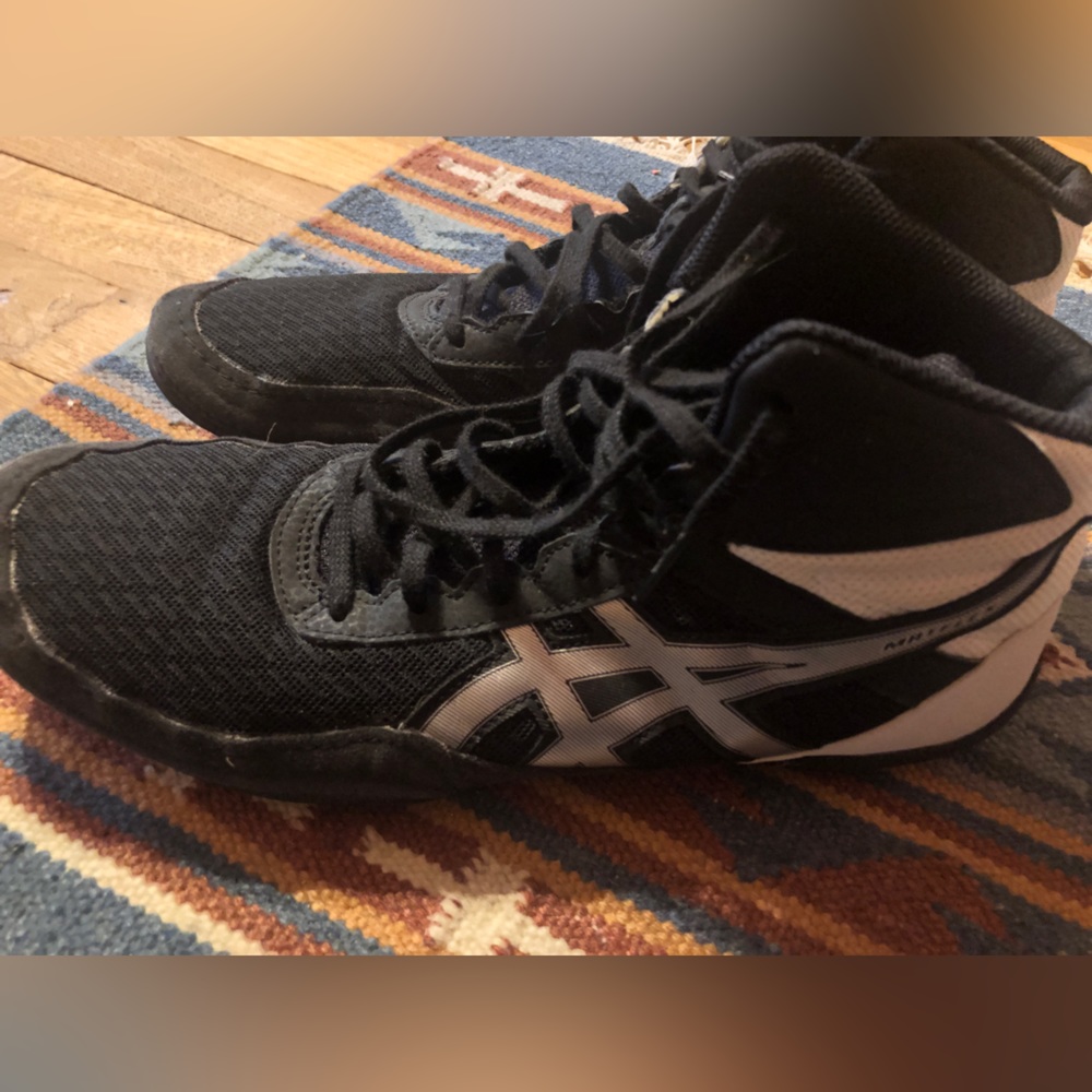 Asics Matflex 6 Wrestling Shoes Men's Size 11 Black White 1081A021